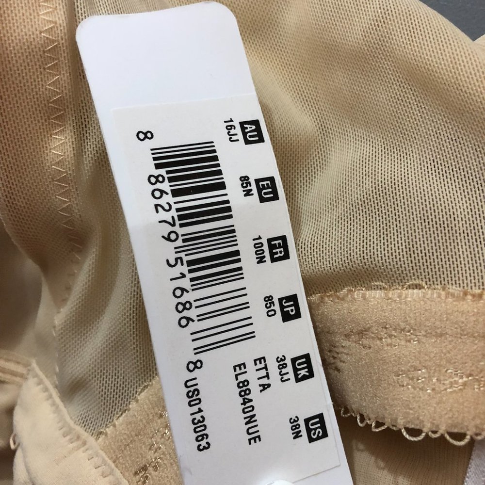 NWT Elomi Etta Size US 38N UK 38JJ Tan Nude Bra Convertible Racerback Bandless - Picture 5 of 5